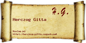 Herczog Gitta névjegykártya